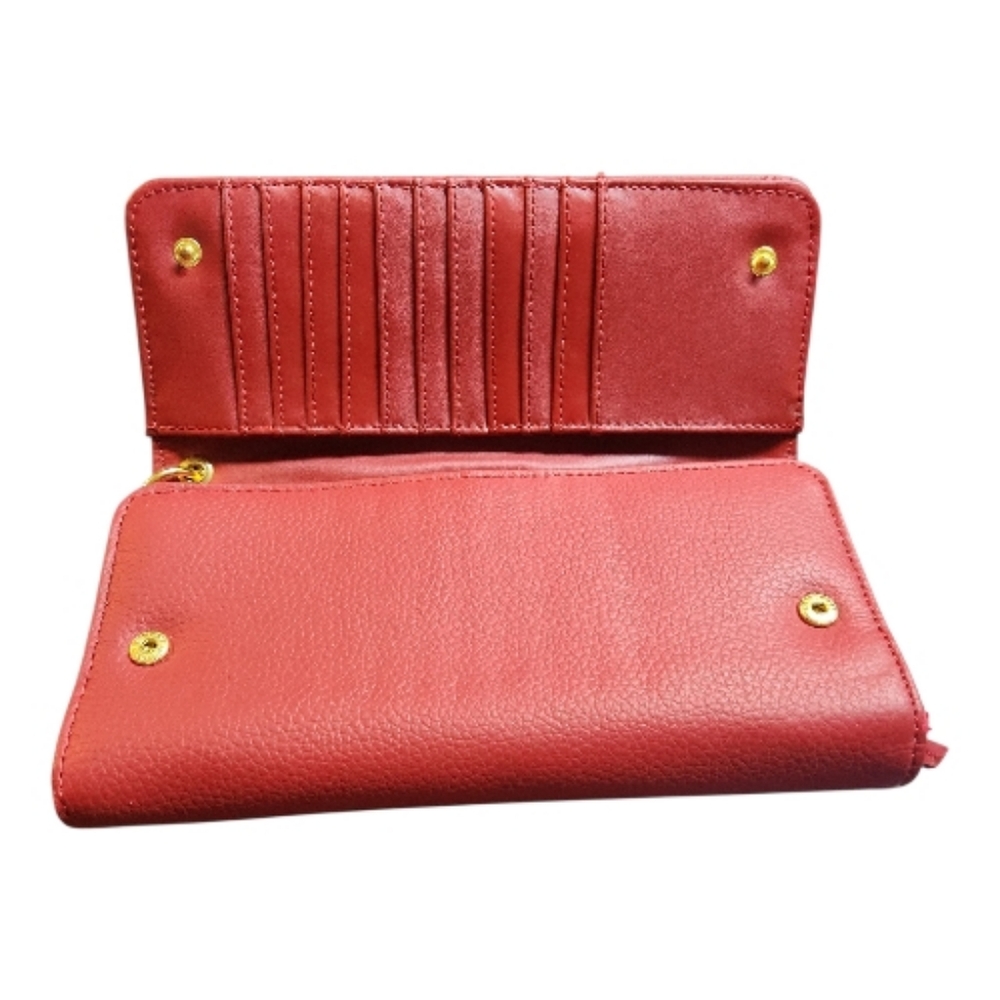 JOY Mangano Leather Double Decker Tote and Trifold Wallet With RFID Protection - Picture 13 of 15
